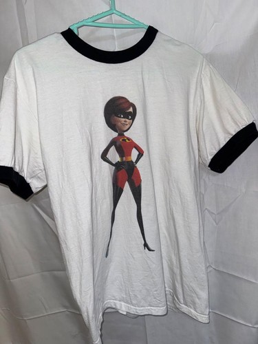 Disney Mrs. Incredible Ringer T-Shirt Men Vintage Limited Edition Animation Rare