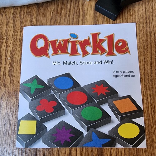 Qwirkle Board Tile Game All 108 Wooden Tiles Bag Instructions 100% Complete - Picture 2 of 9
