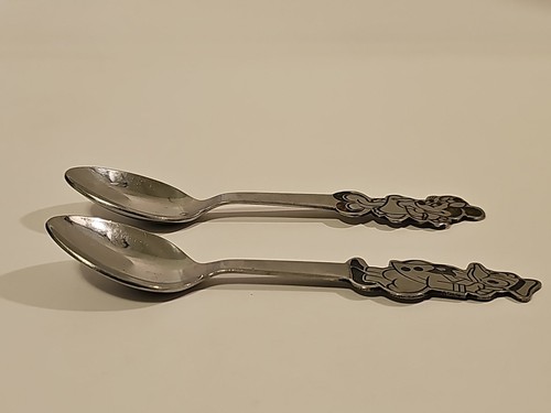 Vtg Walt Disney Prod Child's Minnie Mouse & Donald Duck Spoons Stainless 5.5" - Picture 6 of 7