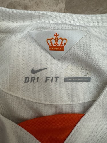 Netherlands Soccer Jersey Size XL 2015 World Cup Dutch White Authentic - Picture 6 of 14