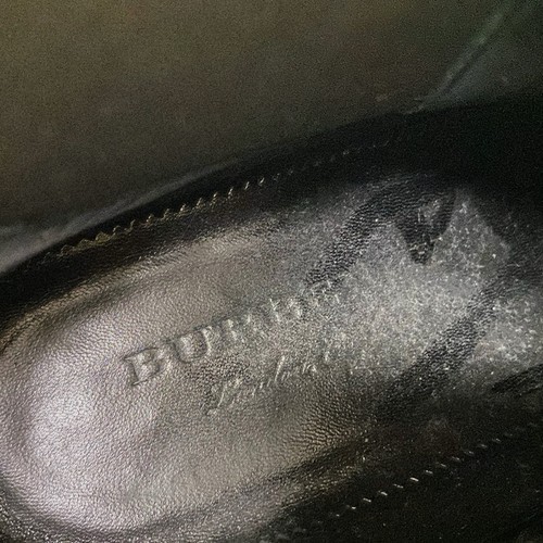 Auth BURBERRY LONDON ENGLAND - Black Leather Women's Boots - Picture 5 of 7