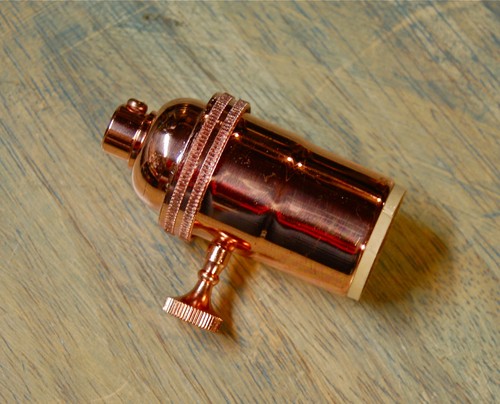 Enchufe de luz de latón macizo 6 completo, colgante de lámpara industrial vintage - Imagen 7 de 12