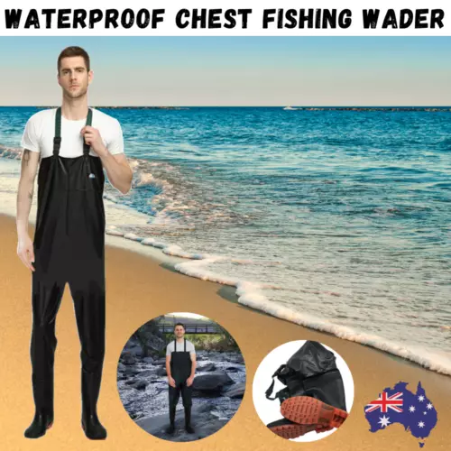 Waterproof Chest Fishing Wader PVC Boots Hunt Tackle Outdoor All Sizes Available