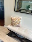 Nuno Felted Accent Pillow/Throw Pillow Cover ‘In Hues of Ivory’/Size 20x19”