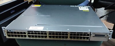 Cisco Catalyst WS-C3750X-48T-S 48-Port Gigabit Switch w/ 2x C3KX-PWR-350WAC PSU