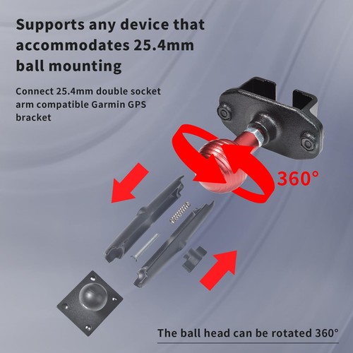 Handheld Radio/Mic Hanger with Belt Clip/Round Knob Holder with 1" 25mm Ball ... - Picture 3 of 8