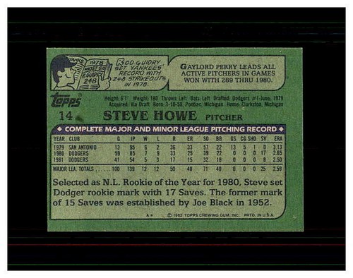 1982 TOPPS BASEBALL #1 - 269 YOU PICK SEE SCANS OF EVERY CARD STARS *NEW LISTING - Picture 19 of 403