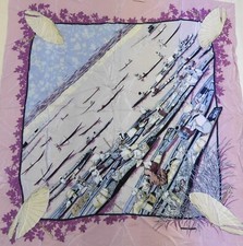 VINTAGE WOMEN'S 100 PURE SILK SILK SCARF 522 86cm x 90cm