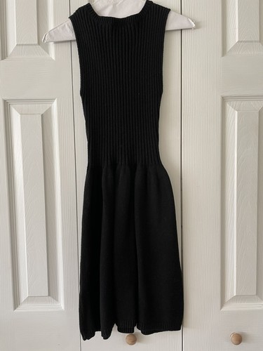 American Apparel Rib Knit Sleeveless Sweater Dress S Black  - Picture 5 of 8