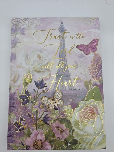 Pooch & Sweetheart Brooch Writing Journal Trust In The Lord Butterfly Pr 3:5 - Picture 3 of 9