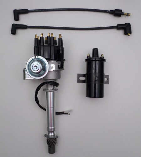 CHEVY SMALL/BIG BLOCK Black Small Cap HEI Distributor + BLACK 45,000 Volt Coil - Picture 1 of 4