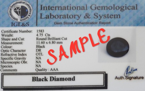 Collar de cuentas de diamantes negros con certificación AAA de 3 mm aniversario de 18 pulgadas - Imagen 7 de 7