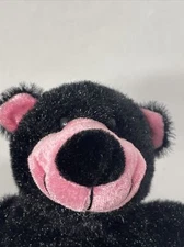 Hug Fun 5” Miniature Black Bear With Pink Details Plush 