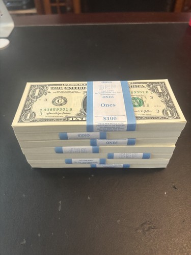 100 Sequential $1 Bills – 2021 Series – Uncirculated US Currency – Collectible - Picture 1 of 5