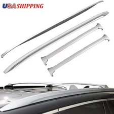 4Pcs Roof Rack Side Rail + Cross Bar for Honda Pilot 2016-2022 Roof Rails Bars