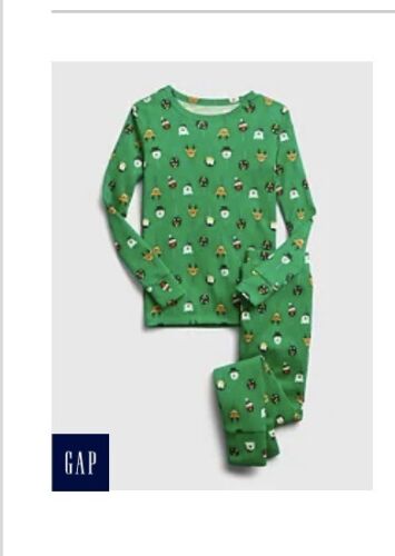 GAP Kids 100% Organic Cotton Holiday Print 2-Piece PJ Set Size 12 - Picture 1 of 3
