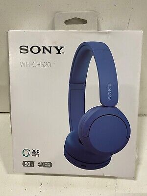 Sony WH-CH520 Wireless Headphones Bluetooth On-Ear Headset w/ Microphone,  Blue 27242925472