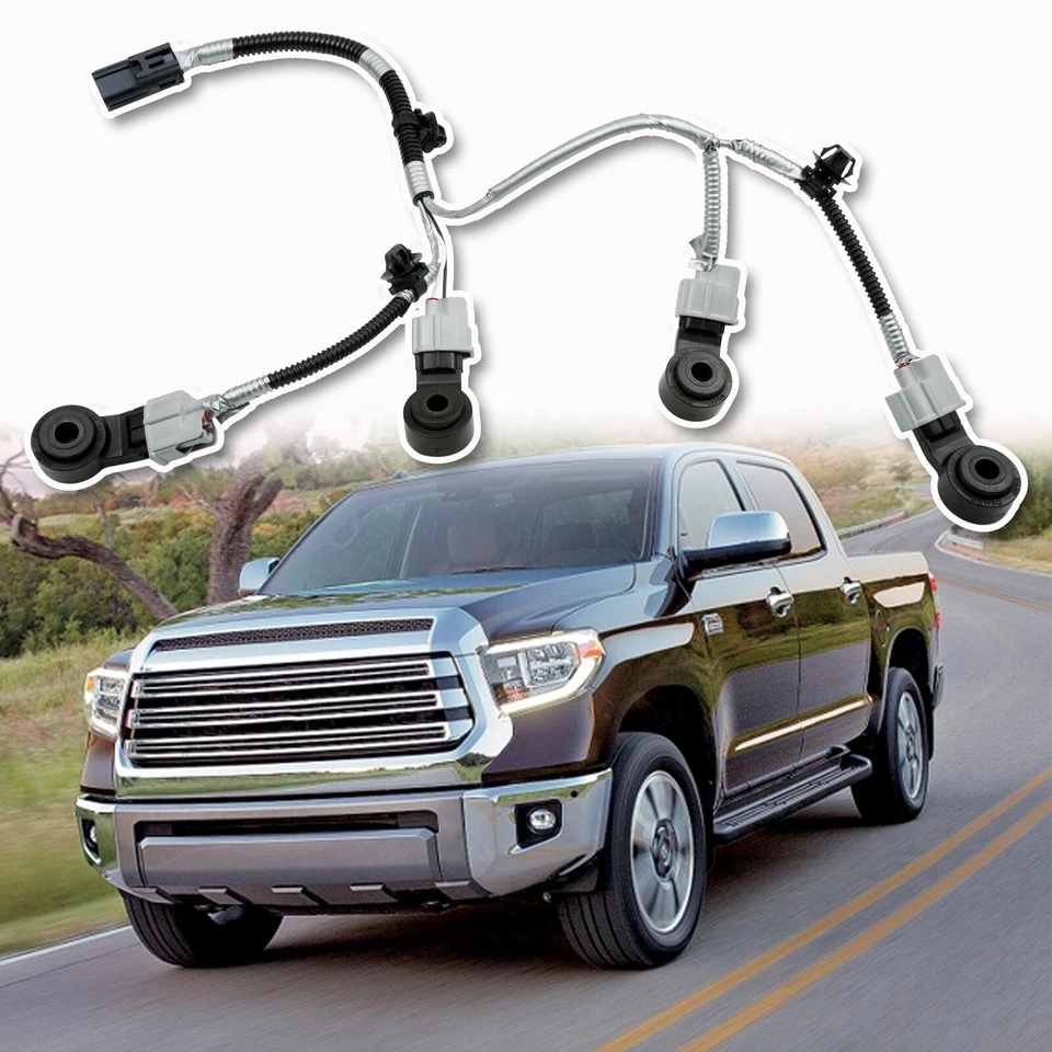 4 Pieces Knock Sensor & Wire Harness Assembly For Toyota Sequoia Tundra 5.7L - Imagem 4 de 4