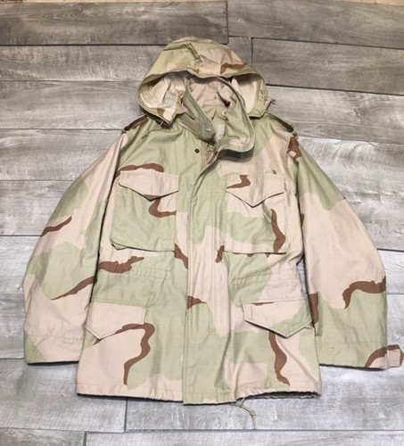 Isratex Vtg M65 Mint Chip Military Jacket Small Short Camo Cold Weather Desert - Picture 2 of 11