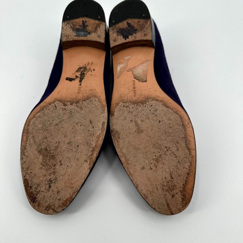 Salvatore Ferragamo Gancini Pumps Women's Size 6B Purple Suede Gold Logo Comfort - Picture 7 of 7
