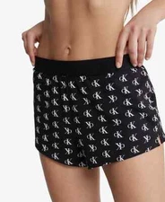 Calvin Klein Women's Archive Logo Sleep Shorts, Black, Small