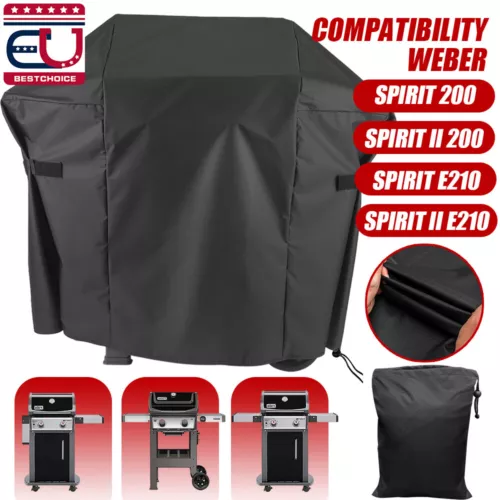 48inch BBQ Gas Grill Cover Outdoor Waterproof Anti-UV for Weber Spirit 2-Burner
