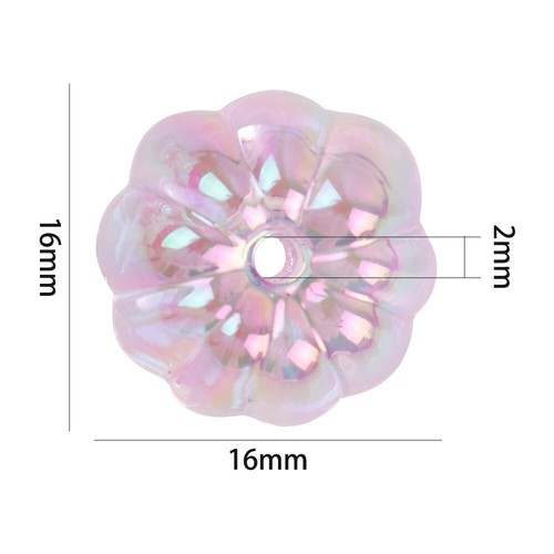 10Pcs 16mm Spacers Loose Beads DIY Handmade Acrylic Beads - Picture 2 of 4