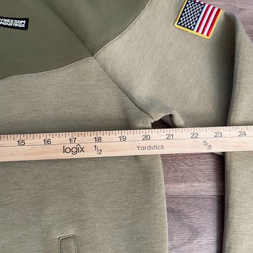 Freedom Industries Zip Up Hoodie Mens Size Small Green Outdoors Pockets *READ - Picture 7 of 15