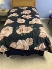 Pottery Barn Teen Emily Meritt Bed of Roses Twin XL DUVET, BLACK BLUSH. #321