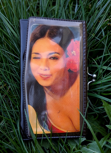Vintage Black Soviet Wallet Stereo 3D Women's Retro USSR 80s Plastic Rarity Old - Picture 5 of 15