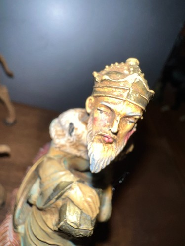 Größere ältere Fontanini Depose Italien Weise 3 Könige auf Kamelen Krippenfiguren - Bild 11 von 19