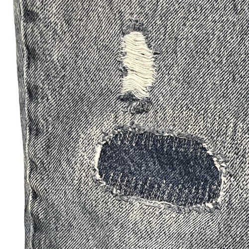 Old Navy Extra High Rise OG Straight Jeans Size 4P Petite 100% Cotton Distressed - Picture 10 of 16