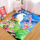 3D Flower White Parrot NA9868 Game Rug Mat Elegant Photo Carpet Mat Fay