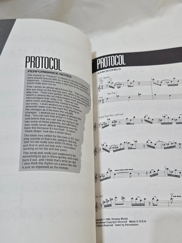 John Scofield Guitar Transcriptions Hal Leonard Corp 1987 - Bild 8 von 10