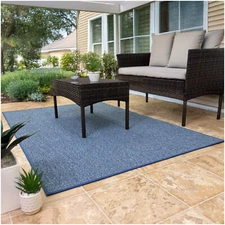 Koeckritz Trailblazer Cobalt Blue Rug for Deck, Patio, Poolside | Custom Sizes