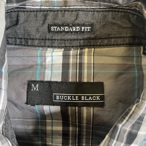 Hebilla Negra Perla Botón A Presión Para Hombre Mediana Negro Gris Cuadros Western Grunge - Imagen 7 de 7