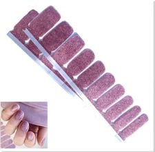 Jaysea Arts Nail Wraps Color Mauve Pink Glitter Street Polish Art Strips - B4G1!