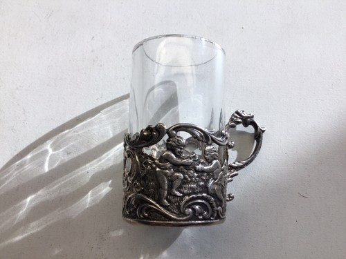 Antique Hallmarked Silver Podstakannik Tea Glass Holder - Picture 11 of 11