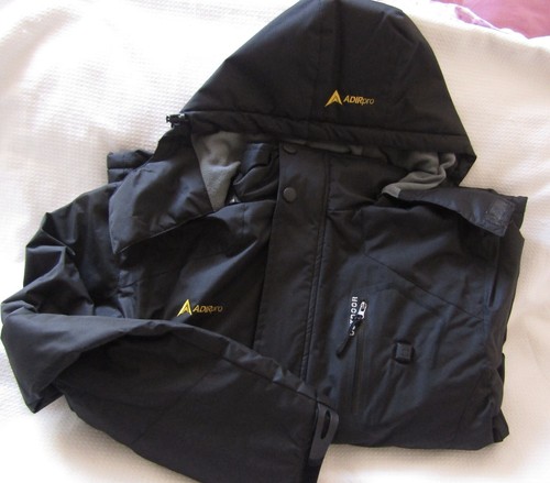 AdirPro Herren Jacke Softshell Beheizbare Jacke 3 Heizzonen USB S Schwarz Wandern - Bild 7 von 11