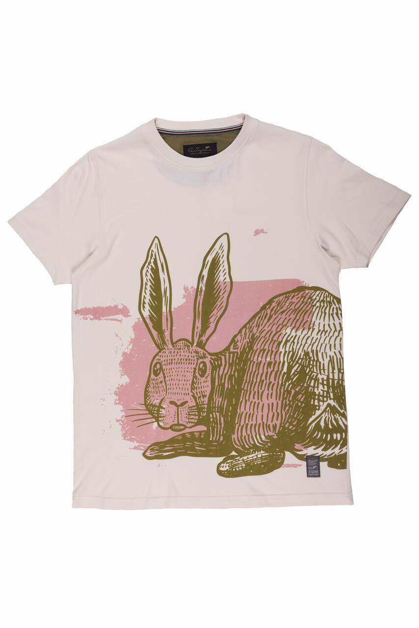 Мужская футболка A.Tiziano Creme Finn из джерси с коротким рукавом и графическим круглым вырезом - 2XL