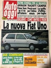 Rivista Auto Oggi 1989 Nr. 136 Nuova Fiat Uno Assicurazioni Camper Traghetti