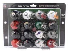 NFL Mini Helmet Tracker w/All 32 Teams - Includes Season Standings Display