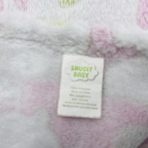 Snugly Baby Blanket Elephants Single Layer Pink - Picture 5 of 5