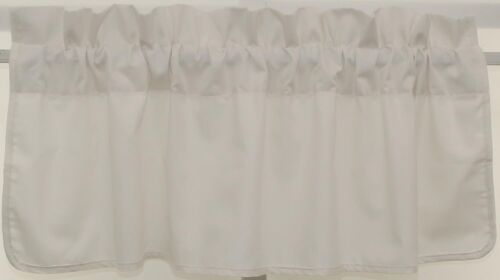 Stacey Solid Light Filtering Cafe Curtain Tier or Valance or Swag WHITE - Picture 11 of 11