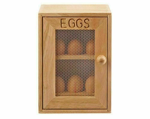 12 Egg 2 Tier Wooden Storage Kitchen Chicken Eggs Container Cupboard Cabinet New - Picture 6 of 7