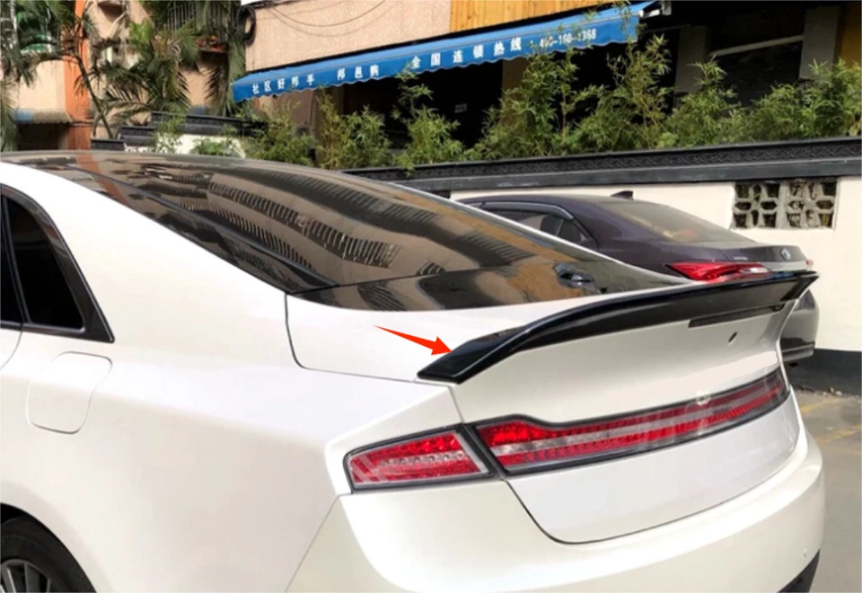 Spoiler traseiro ABS asa ajuste 2013-2020 Lincoln MKZ sedã 4 portas preto brilhante - Imagem 3 de 4