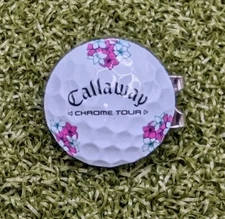 Callaway Chrome Tour Azalea Golf Ball Marker With Magnetic Hat Clip Soft Truvis