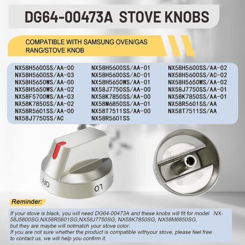 adatto per Samsung ricambio DG64-00473A manopole di controllo forno gamma NX58F5700WS - Foto 4 di 13