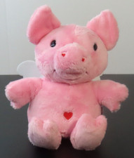 Hallmark Cupid Flying Angel Pink Pig Plush Valentine 2024 Heart Belly Wings 8"