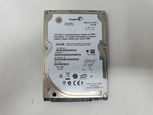SONY PCG-7134M VGN-NR32L HDD Hard Disk Drive 200GB SATA 2.5" Seagate ST9200827AS - Picture 2 of 11